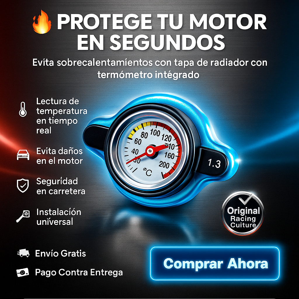 Tapa De Radiador Universal Con Indicador De Temperatura