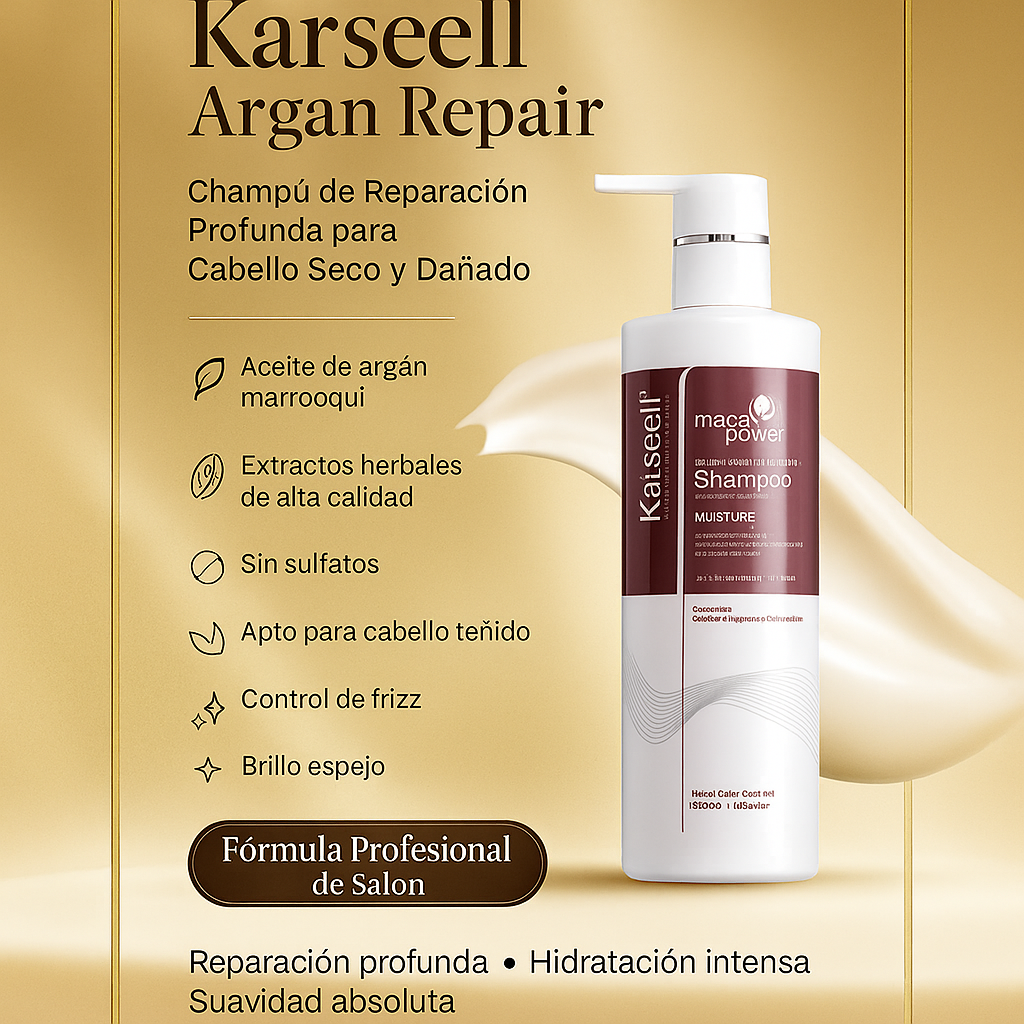 Karseell Argan Repair – Champú de Reparación Profunda con Aceite de Argán