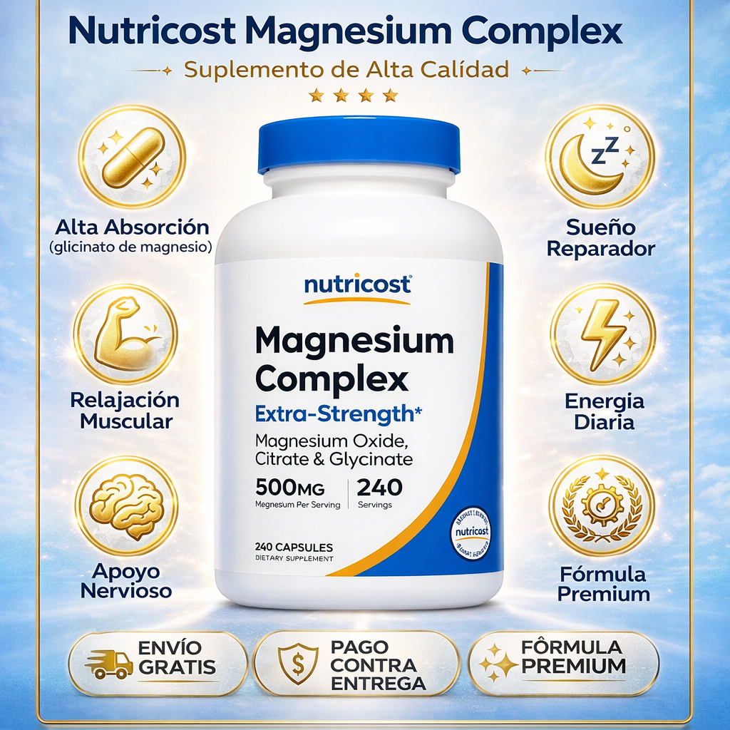 Nutricost Magnesium Complex (glicinato de magnesio en cápsulas)