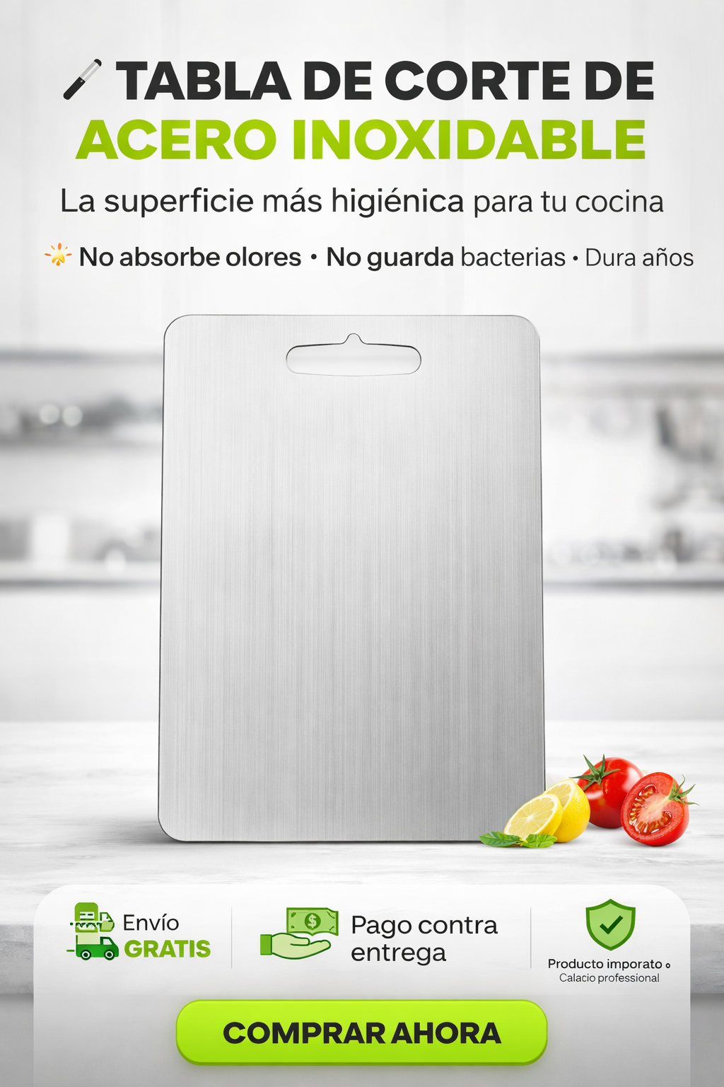 TABLA DE ACERO INOXIDABLE