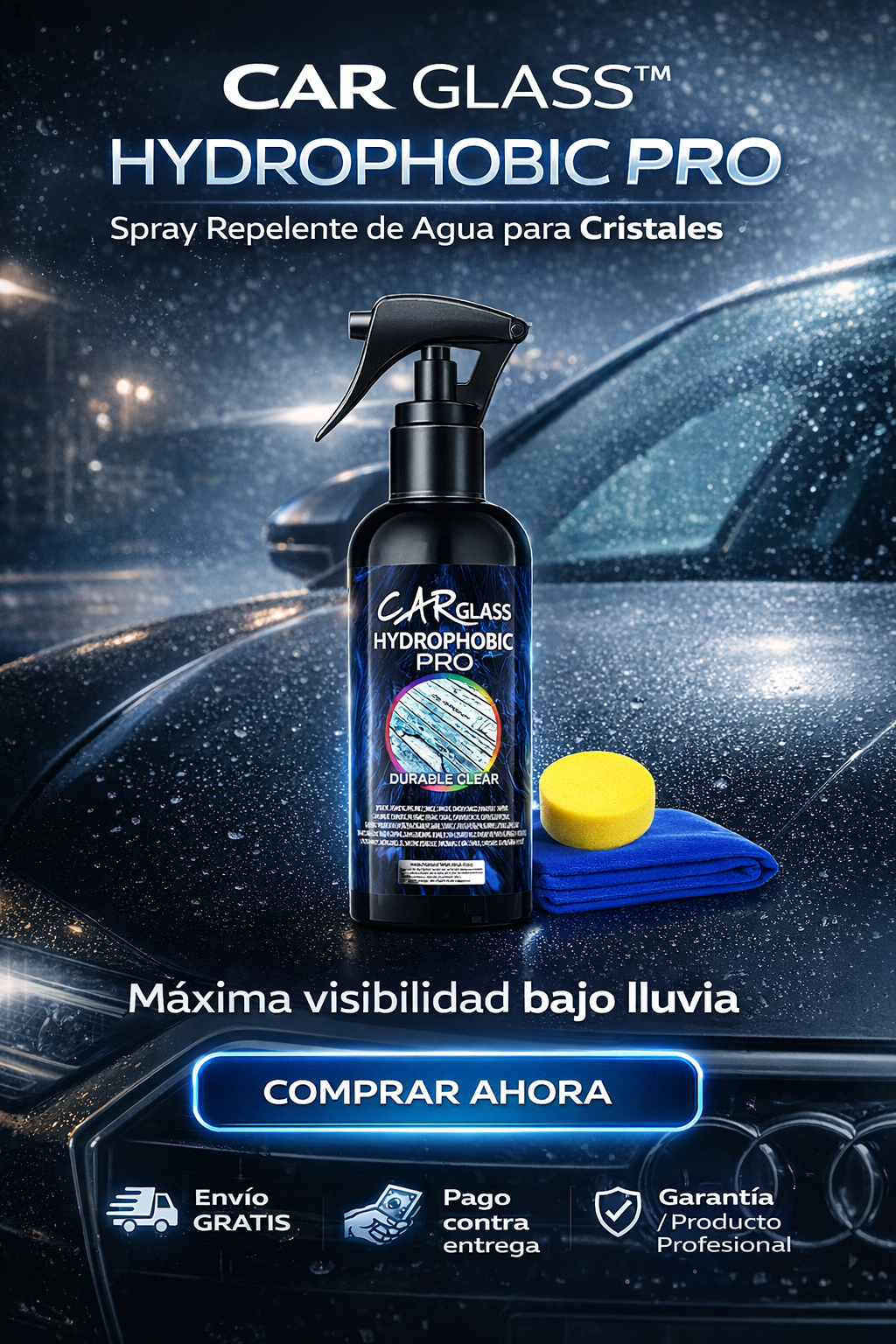 CAR GLASS™ HYDROPHOBIC PRO