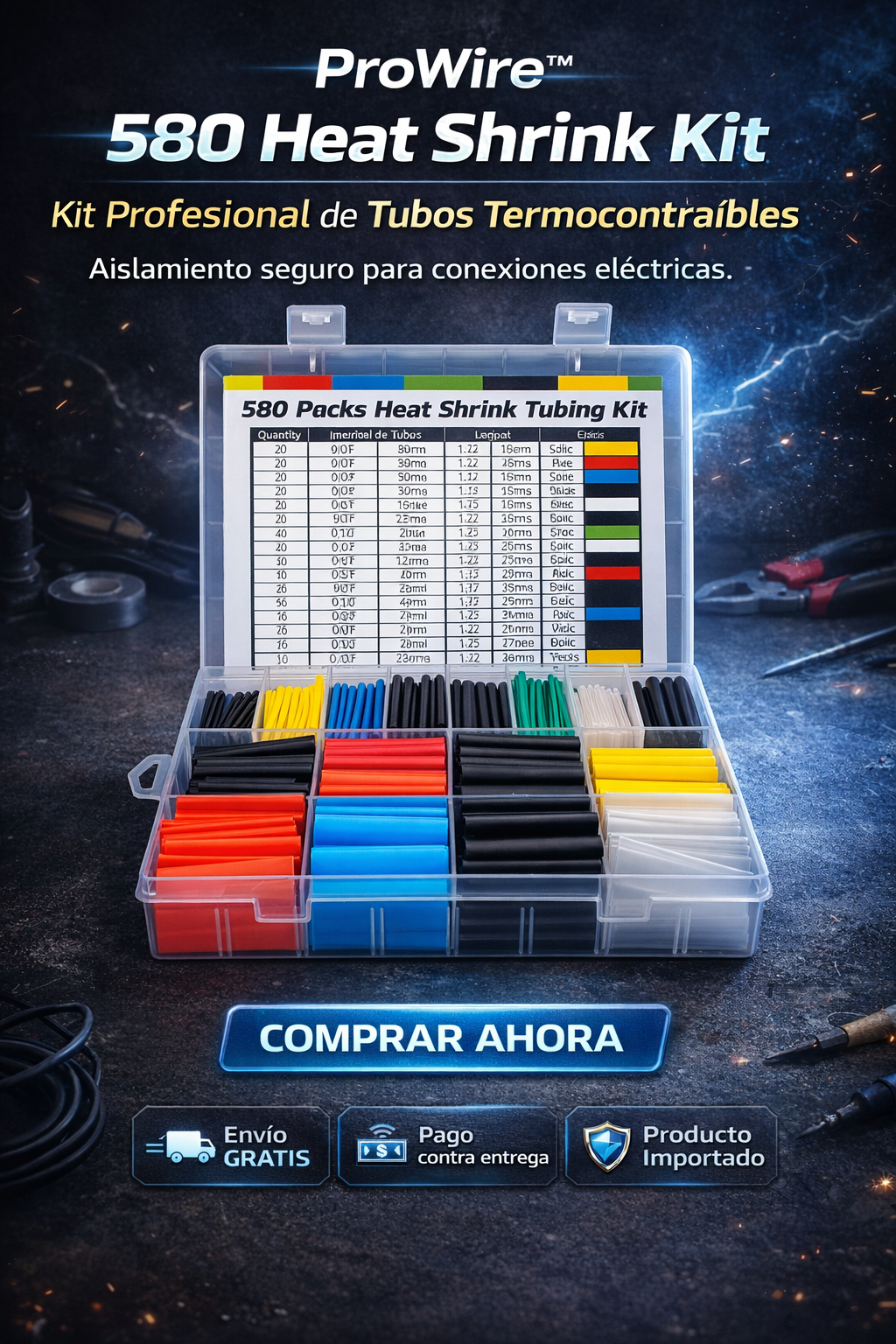 ProWire™ 580 Heat Shrink - KIT DE TERMOENCOGIBLE COLORES