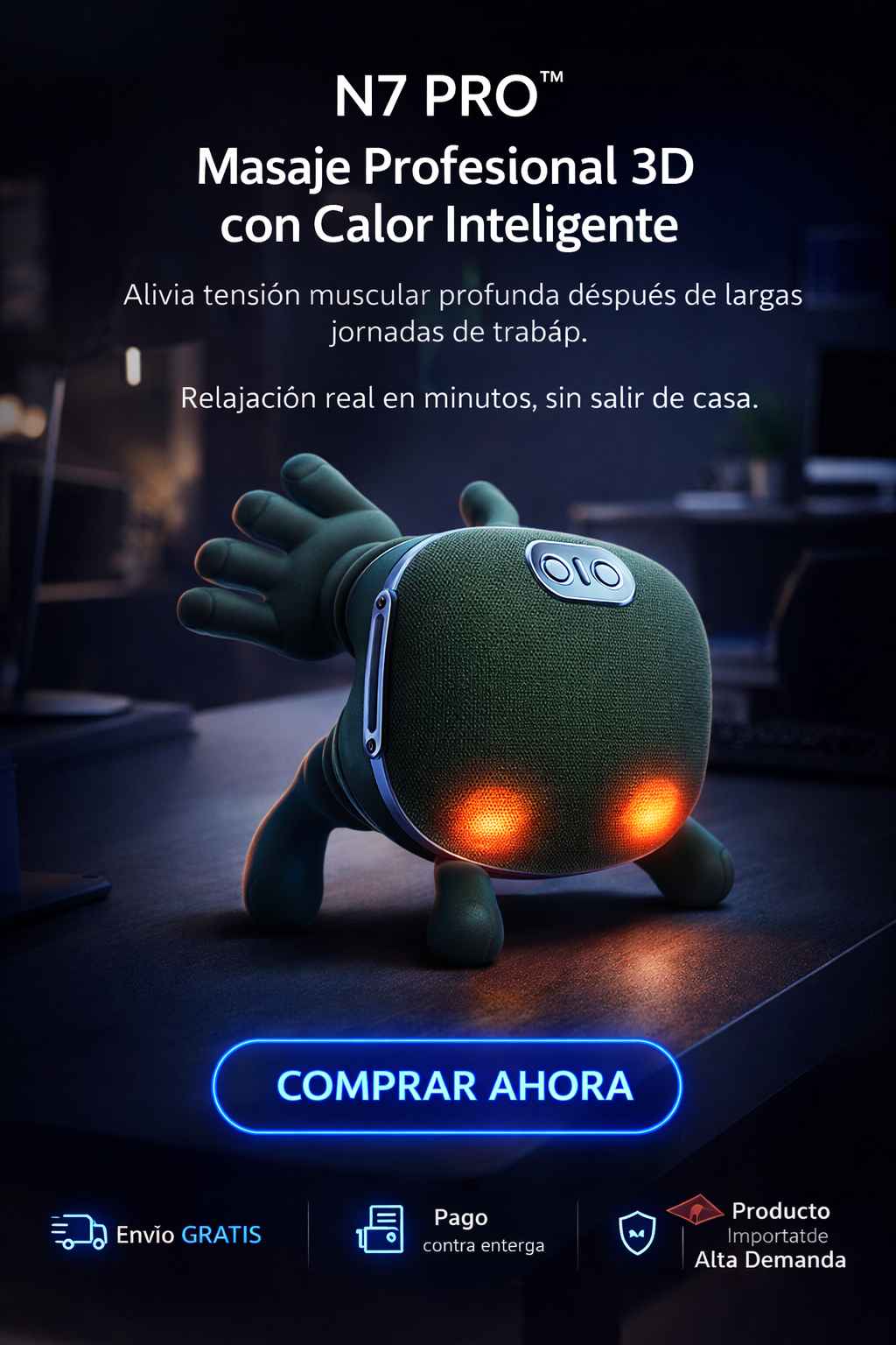 N7 PRO™ – Masajeador Portátil Inteligente 3D