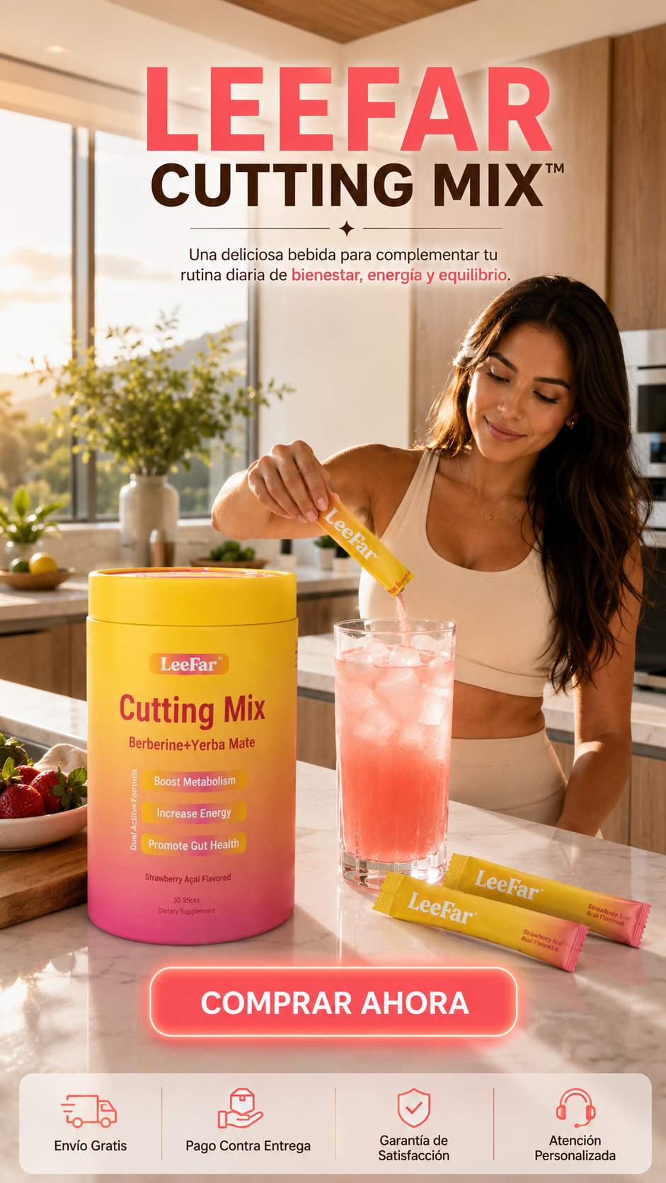 LEEFAR CUTTING MIX-pérdida de grasa, acelera metabolismo, antiinflamatorio, mejora digestión, salud intestinal