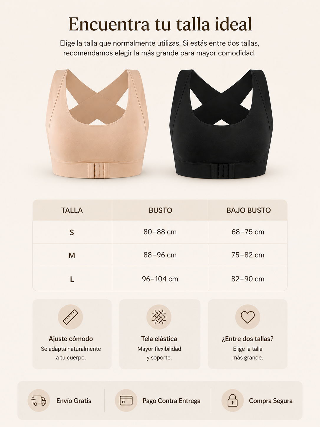 Brasier 2 en 1 - Moldeador y corrector invisible en uno solo.