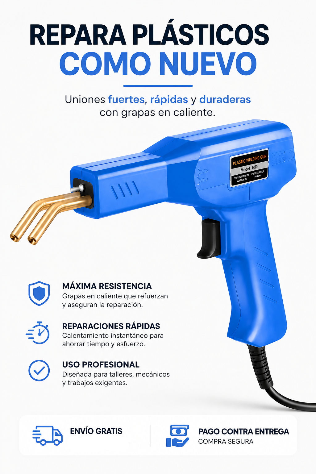 ReparaPlast Pro™ La Forma Más Fácil de Reparar Plásticos Rotos.