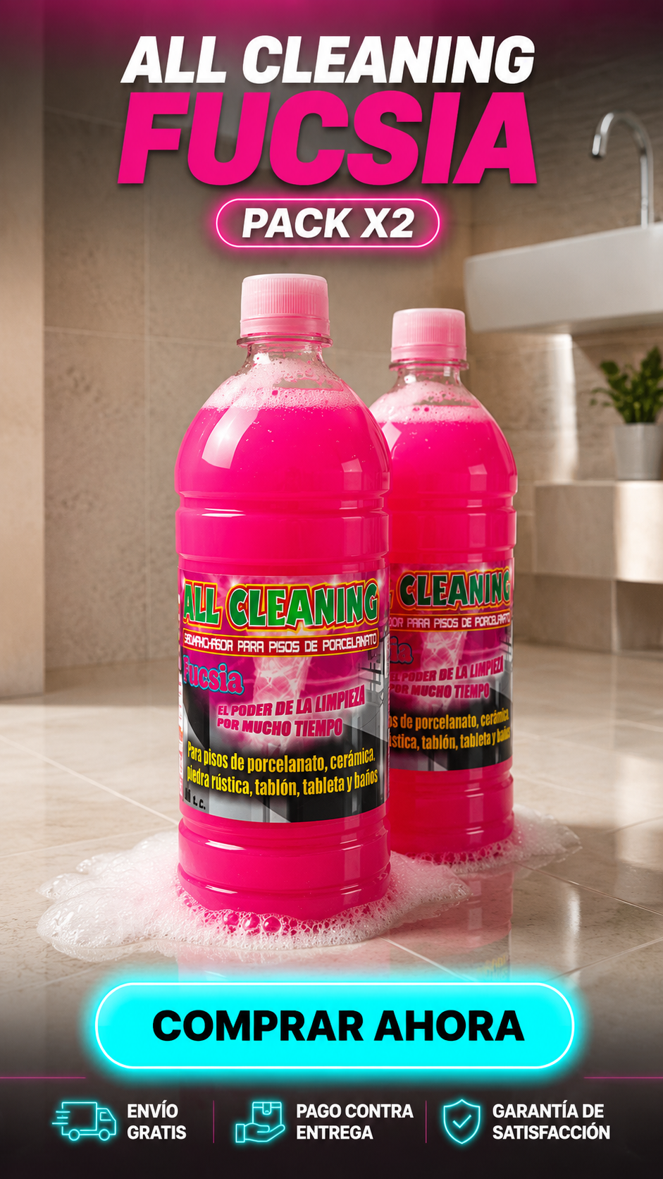 ALL CLEANING FUCSIA-Desmancha Limpia Renueva.