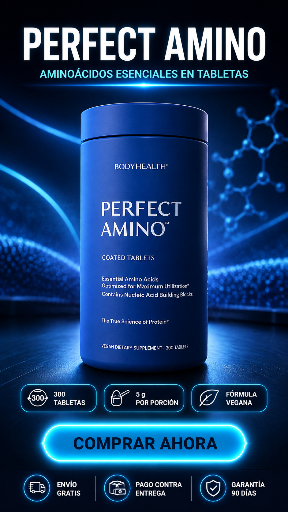 PERFECT AMINO-Nutrición avanzada para una recuperación inteligente.