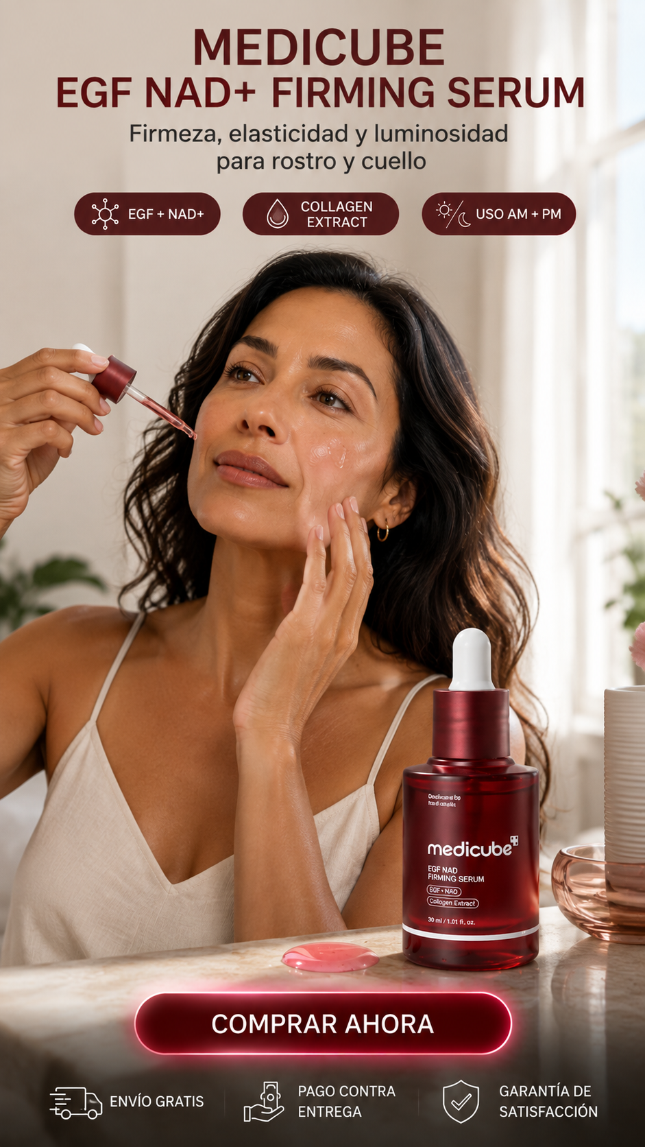 MEDICUBE EGF NAD+ FIRMING SERUM-Firmeza, elasticidad y luminosidad en cada gota.