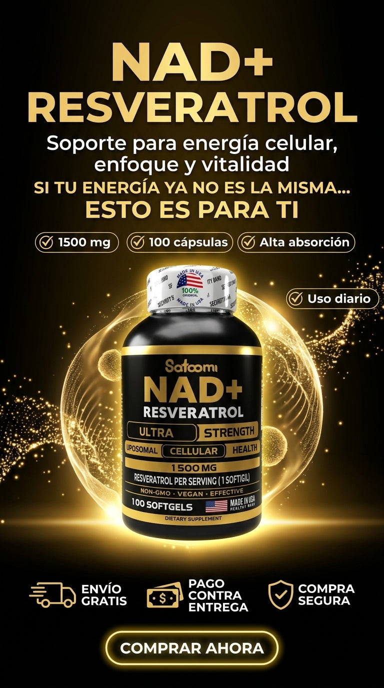 NAD+ RESERVATROL-Tu energia ya no es la misma esto es para ti"