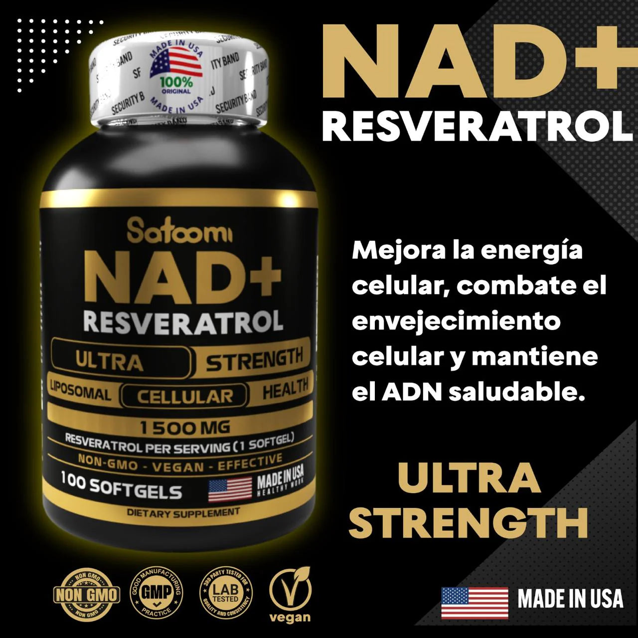 NAD+Resveratrol-Siéntete 10 años más joven🔥