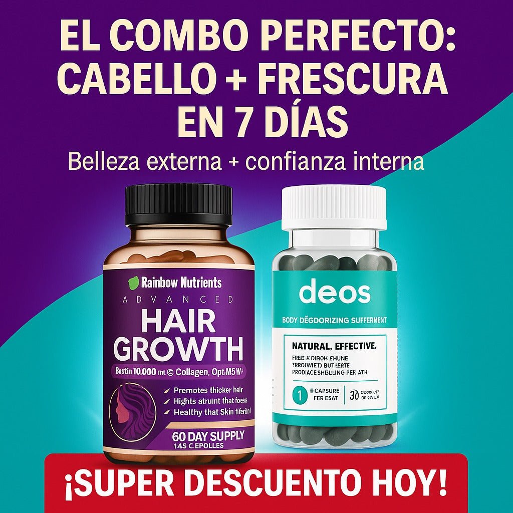 Hair Growth+Deos-El combo perfecto: brillo en tu cabello + frescura en tu cuerpo💎
