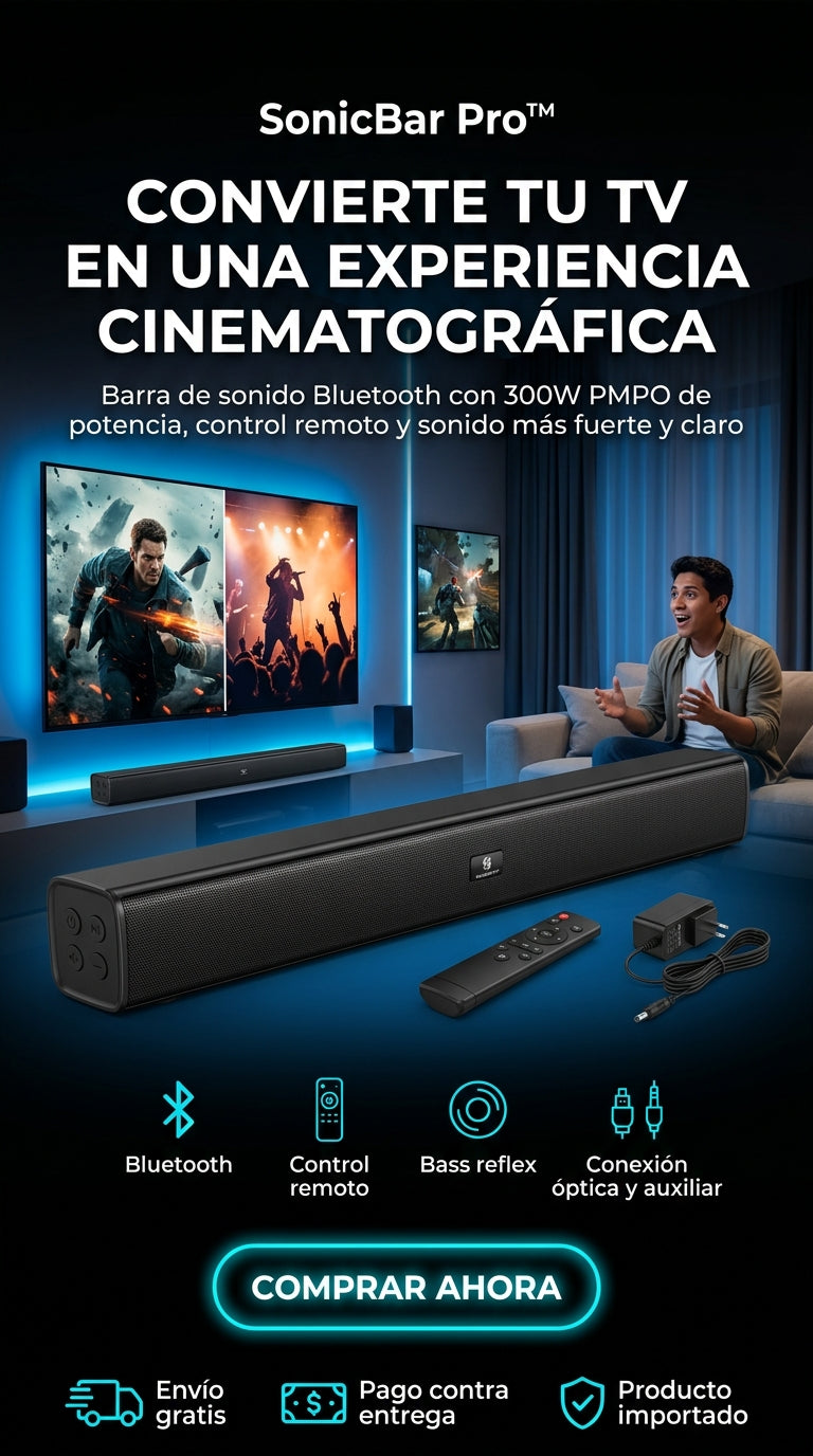 SonicBar Pro™ – Barra de Sonido Bluetooth para TV