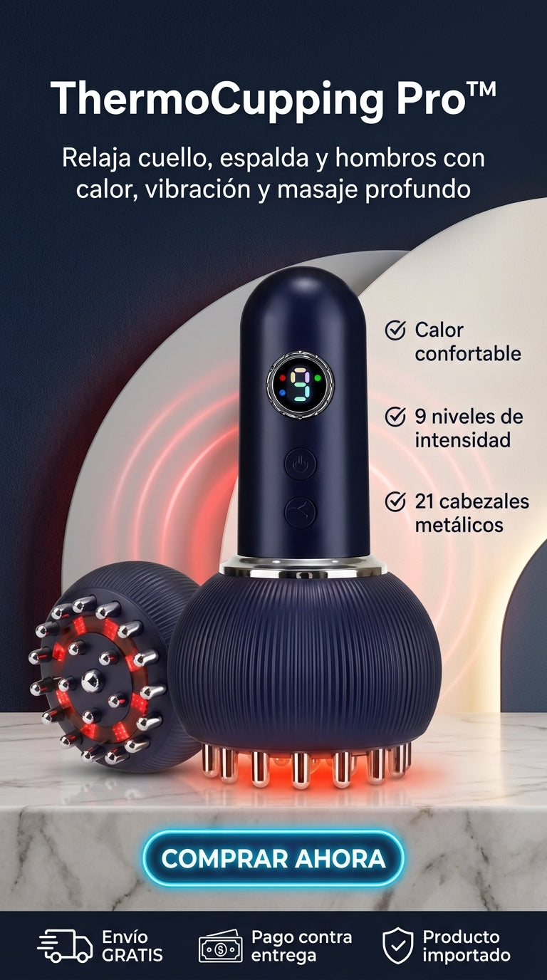“ThermoCupping Pro-MASAJEADOR ELÉCTRICO CON CALOR”