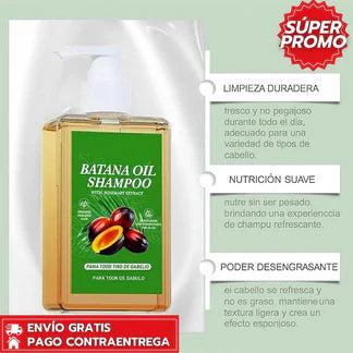 Batana Oil Shampoo™-Batana y Romero que Repara, Hidrata y Suaviza el Cabello