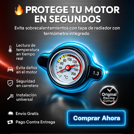 Tapa De Radiador Universal Con Indicador De Temperatura