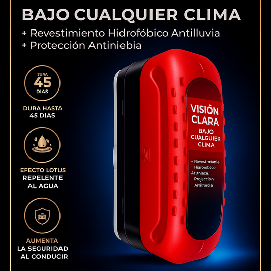 Limpiador y Recubrimiento Hidrofóbico para Vidrios de Carros