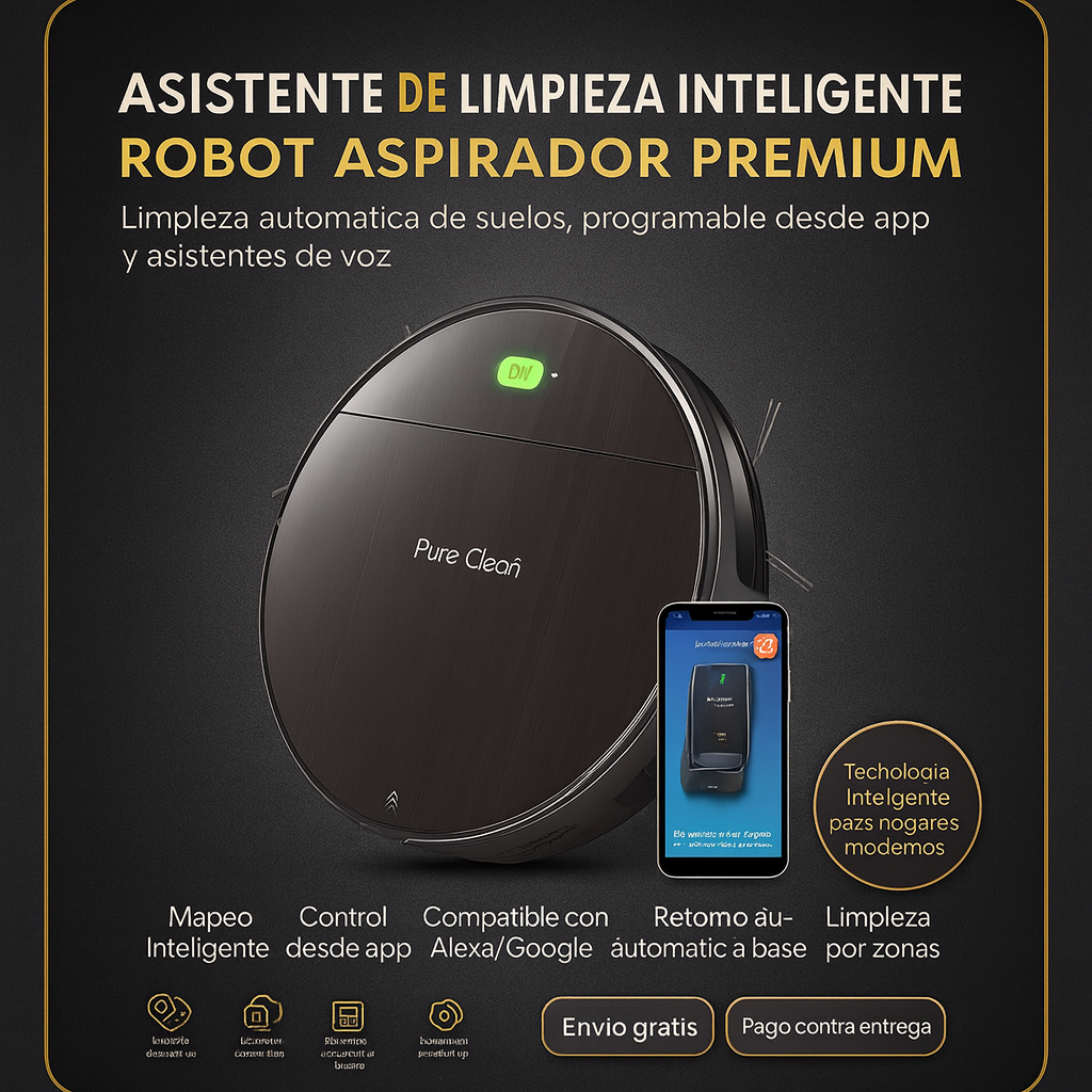 Robot Aspirador Inteligente de Limpieza Automática