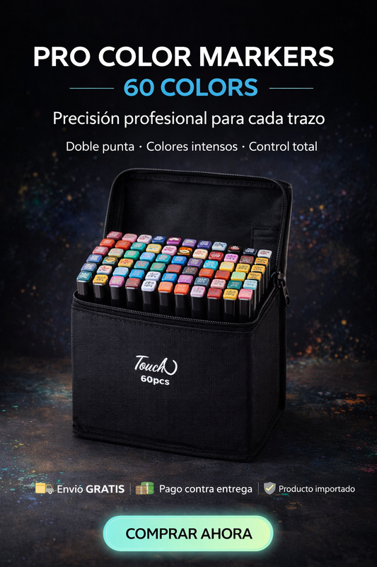 MARCADORES PRO COLOR MARKERS 60 PCS