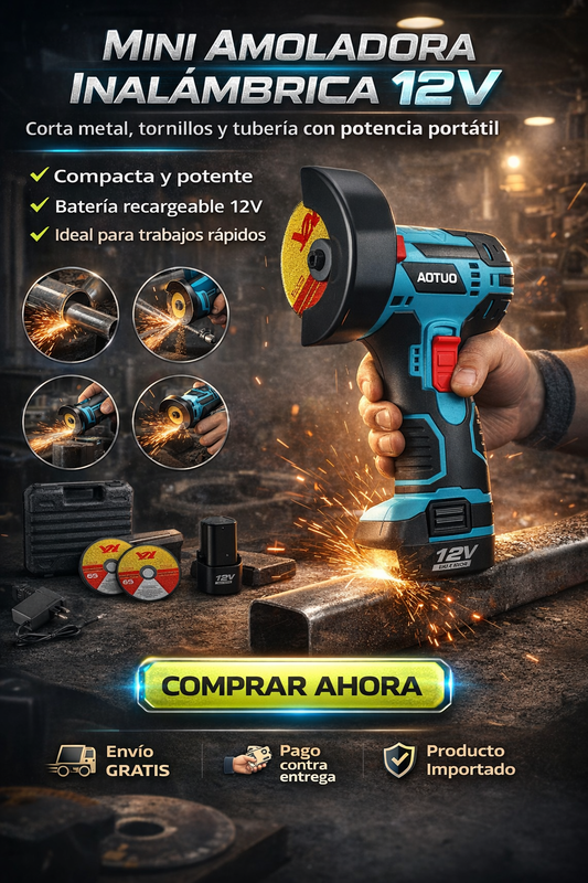 "Mini Amoladora Inalámbrica 12V"