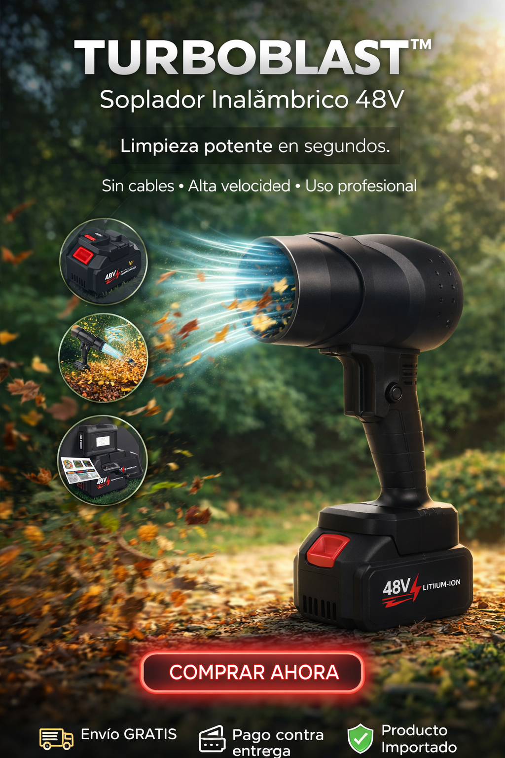 "TURBOBLAST™- "Soplador Inalámbrico 48V"