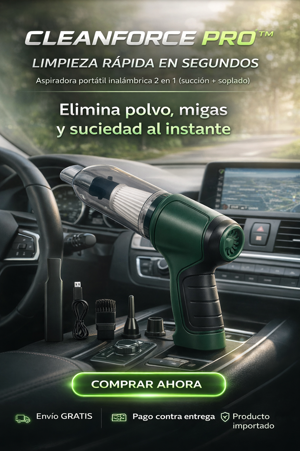 “CLEANFORCE PRO™- ASPIRADORA PORTATIL