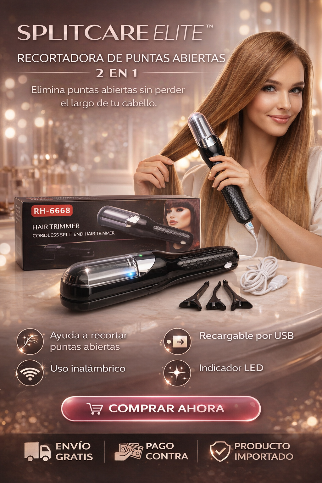 SPLITCARE ELITE- RECORTADORA DE PUNTAS ABIERTAS 2 EN 1