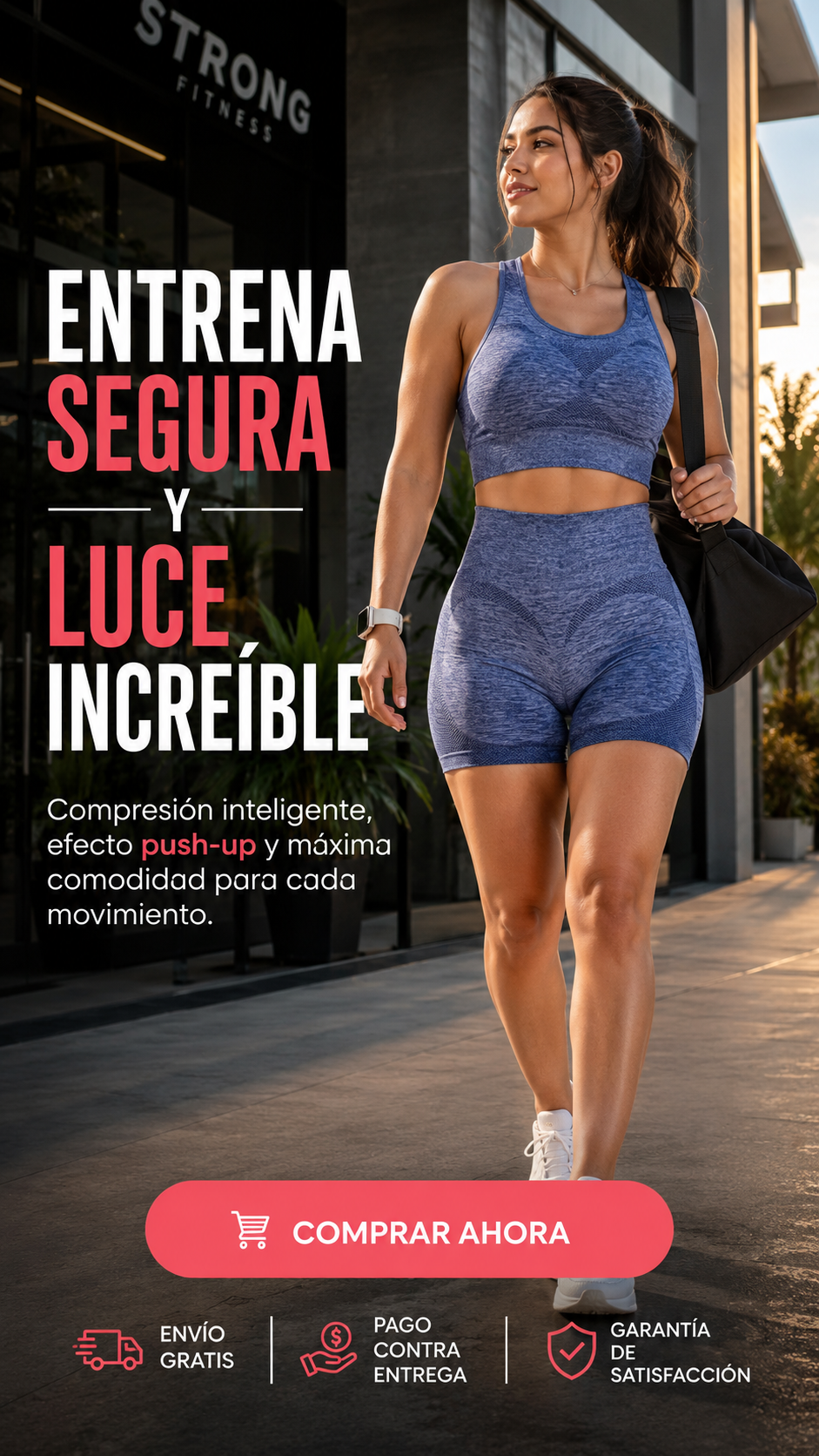 Conjunto Deportivo SculptFit™ Push-Up-control abdominal y máxima comodidad para entrenar con confianza.