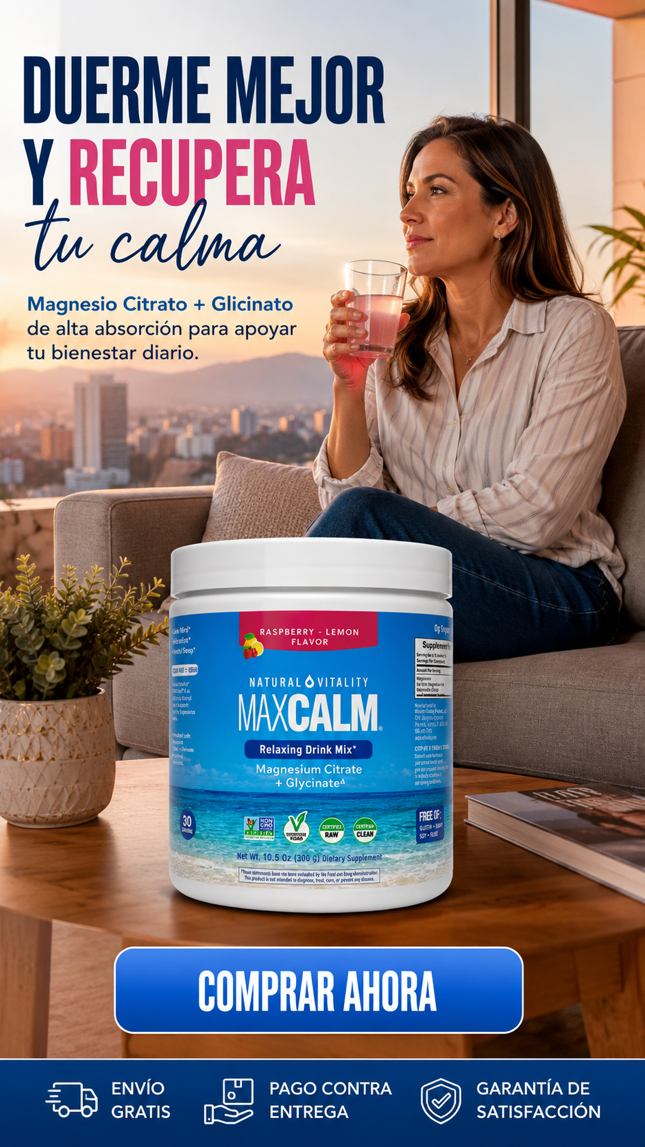 MAXCALM-Magnesio Citrato + Glicinato