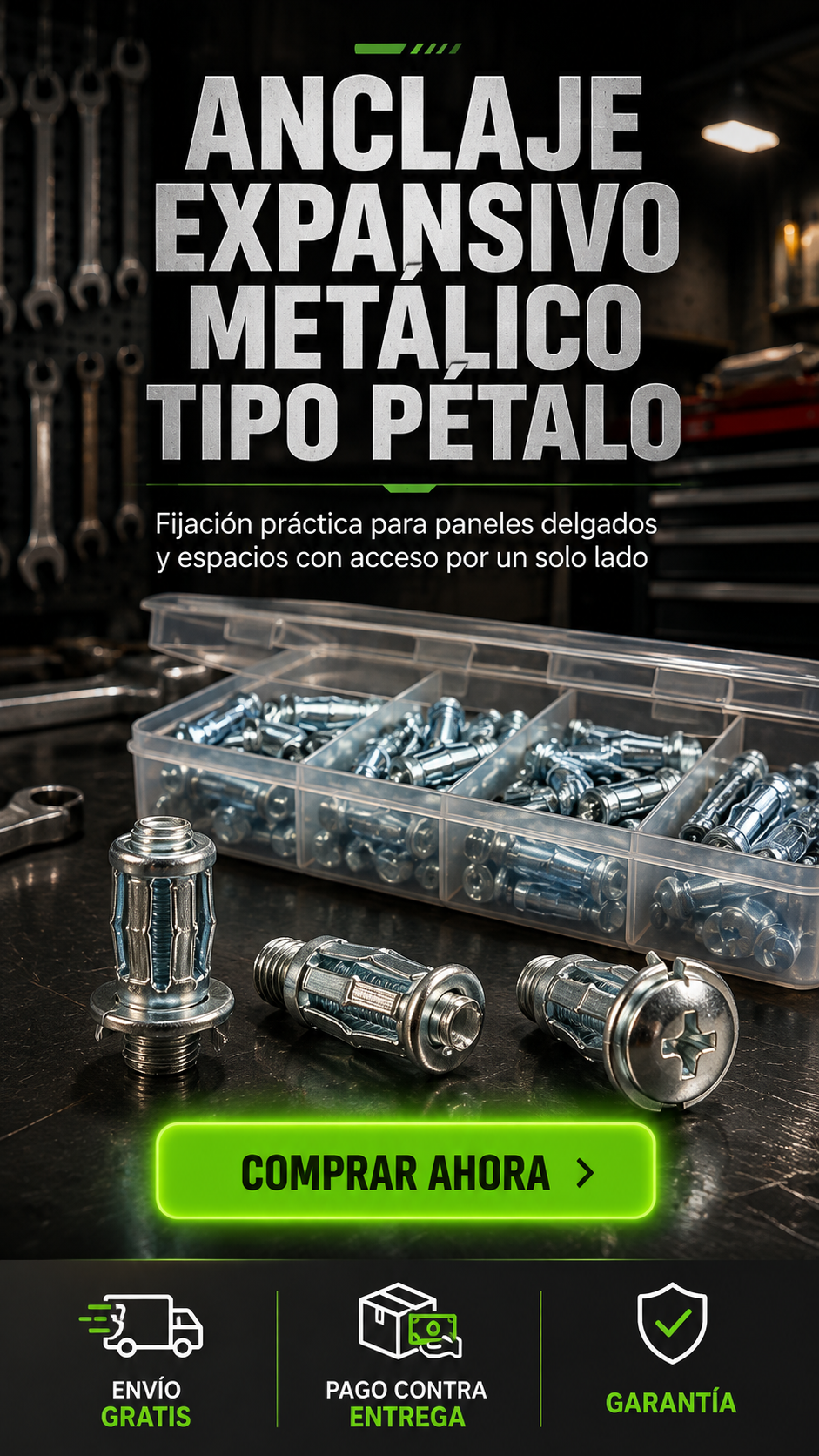 METALGRIP PRO™-Fija firme. Incluso sin acceso detrás.