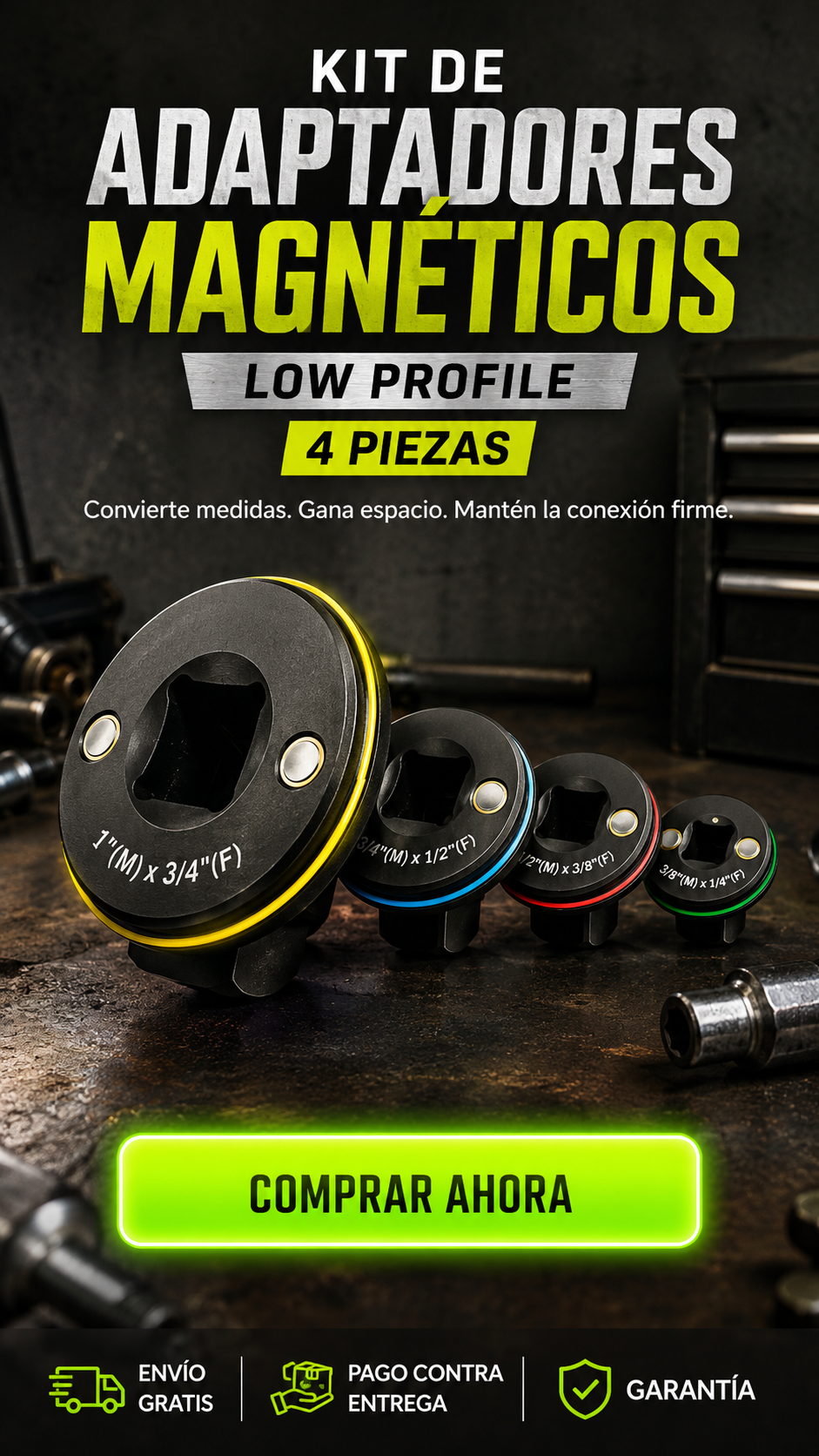 MAGLOCK PRO™ 4X-Sujeción magnética para trabajar donde el espacio no perdona.