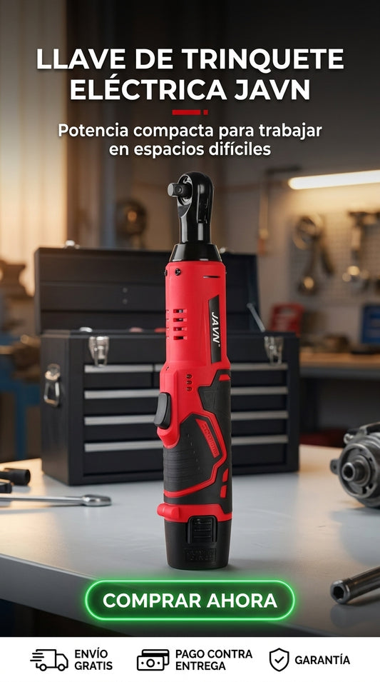 LLAVE DE TRINQUETE ELÉCTRICA INALÁMBRICA JAVN-Compacta, potente y diseñada para trabajar en espacios reducidos.
