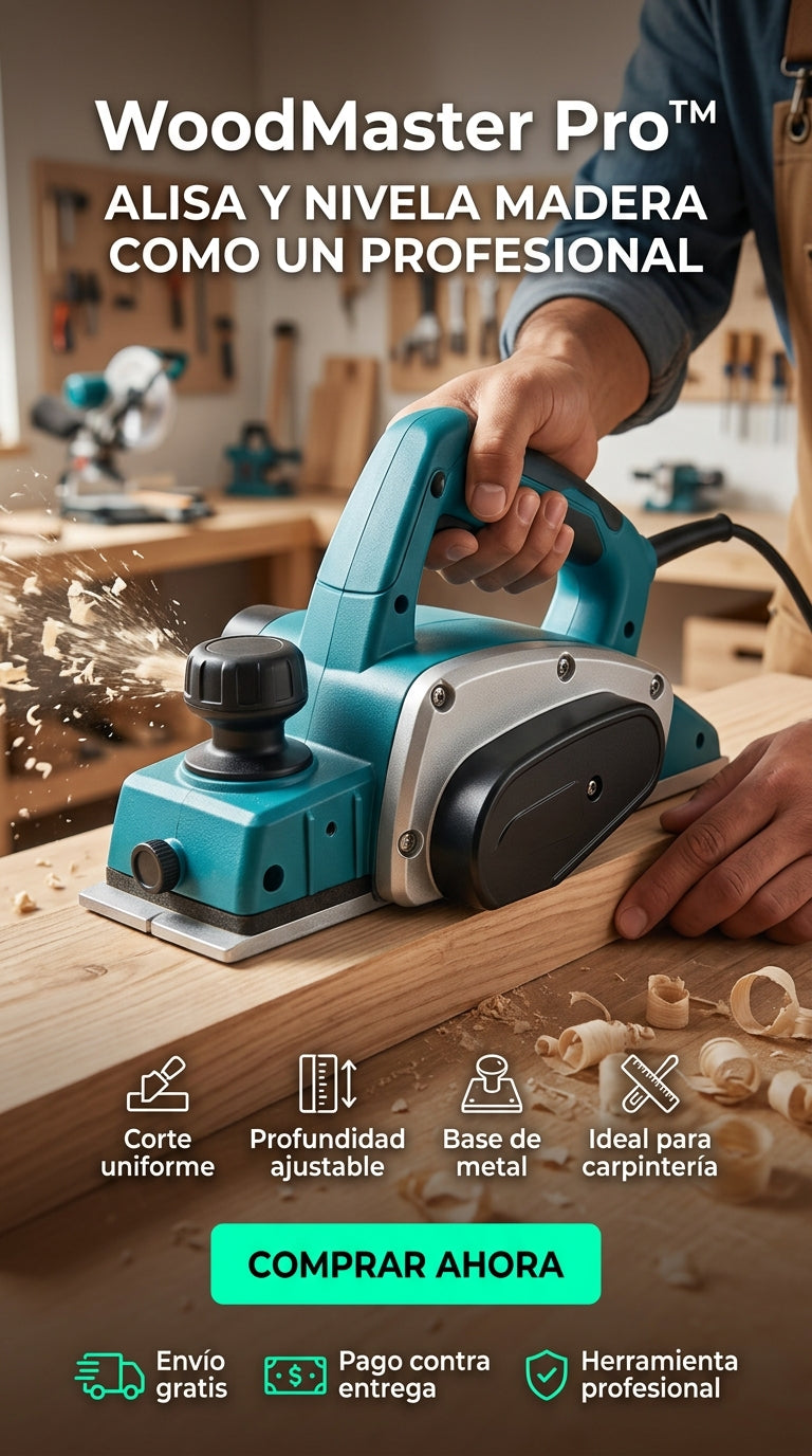 WoodMaster Pro™ – Cepillo Eléctrico para Madera