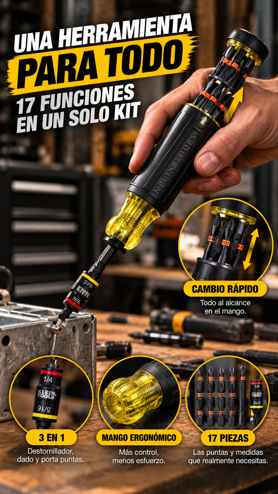 MultiTool 17 en 1 - Todo lo que necesitas, en una sola herramienta.