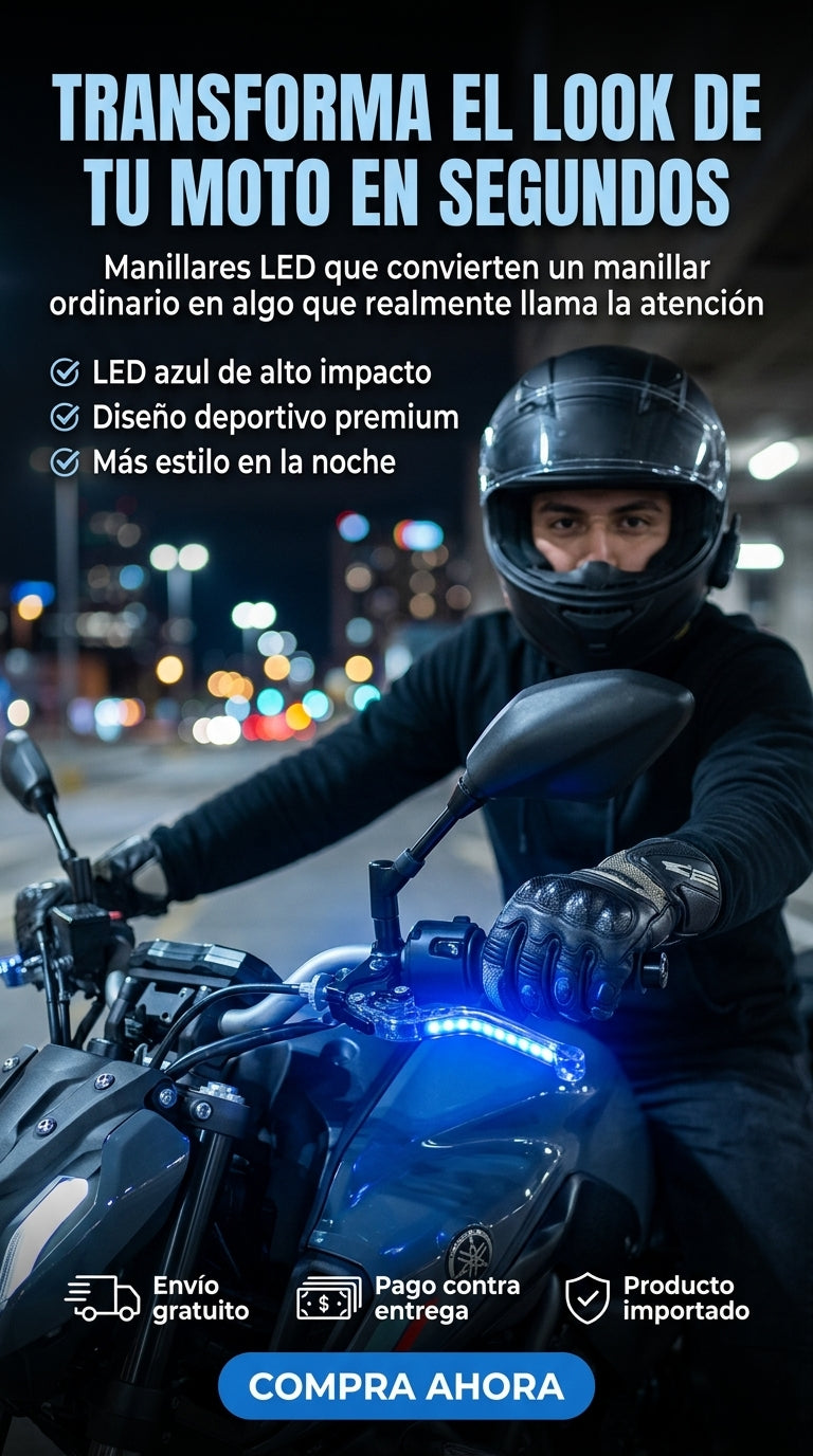 “LUMILEVER PRO-“Manijas LED Universales que transforman el estilo de tu moto”