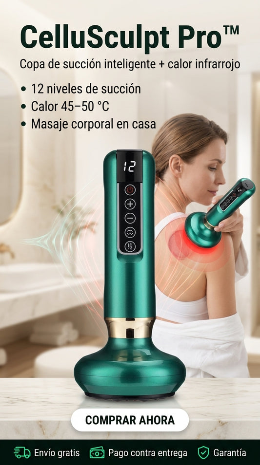 “CelluSculpt Pro-“Ventosa inteligente + calor infrarrojo”