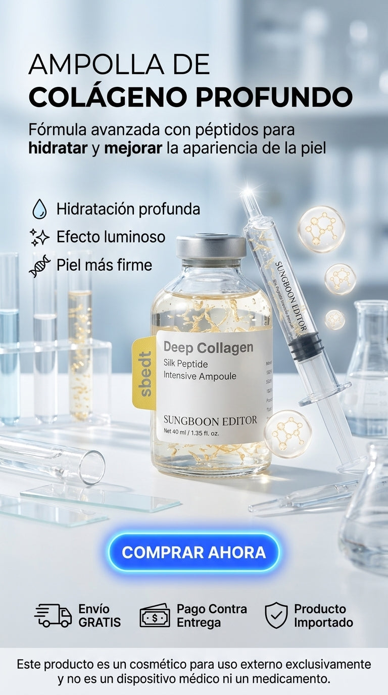 “DEEP COLLAGEN AMPOULE-“Hidratación profunda, piel más firme y efecto glow visible”