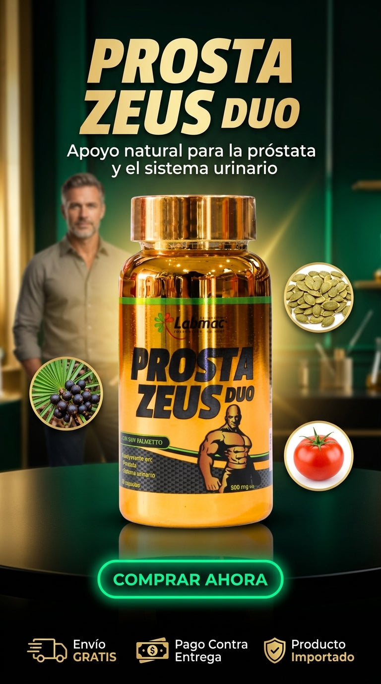 “PROSTA ZEUS DUO - Apoyo natural para próstata y sistema urinario”