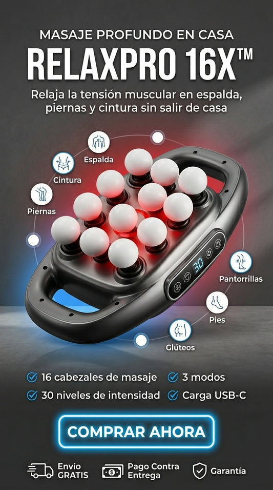 “RELAXPRO 16x-“Relaja tensión muscular en espalda, piernas y cintura sin salir de casa”