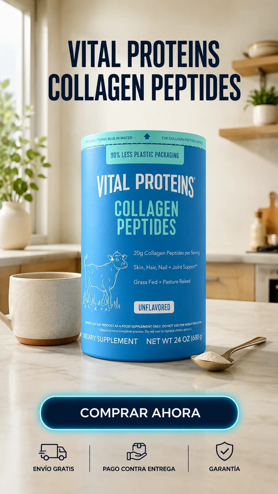 VITAL PROTEINS COLLAGEN PEPTIDES-Tu bienestar diario, en una rutina simple.